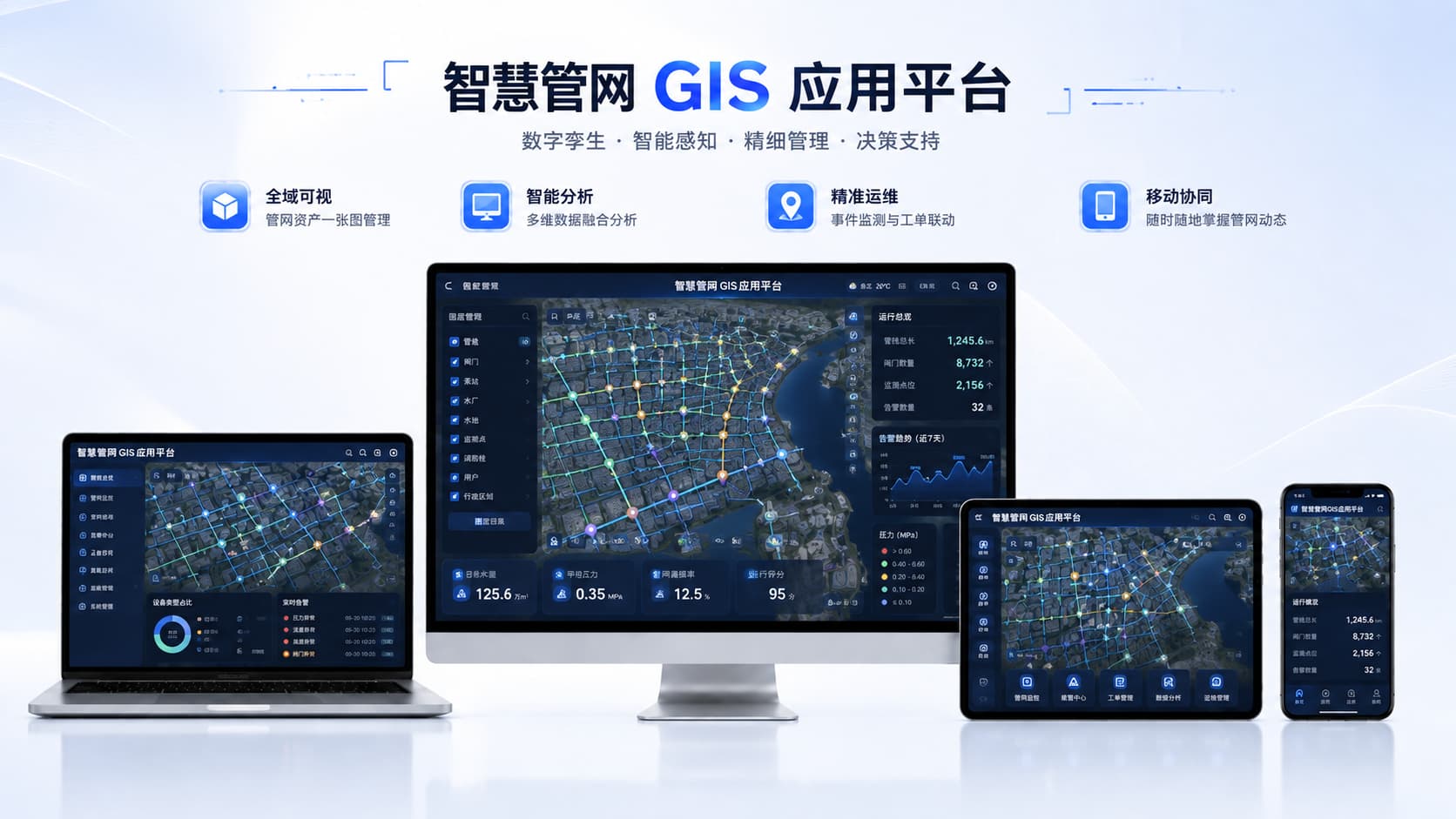 SpaceGIS 地理信息平台 · 管网 GIS 软件展示